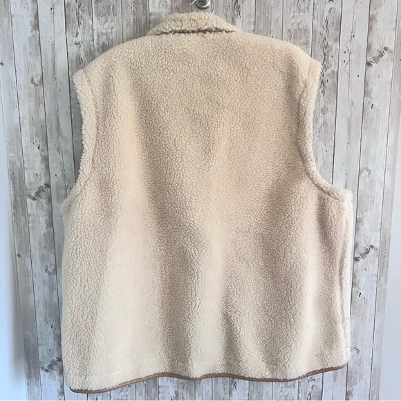 Orvis Men’s Fleece and Leather Trim Vest Size XXL - Picture 2 of 5